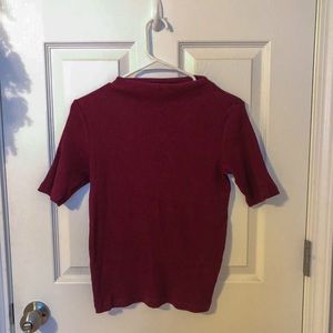 UNIQLO Maroon Mock Neck
